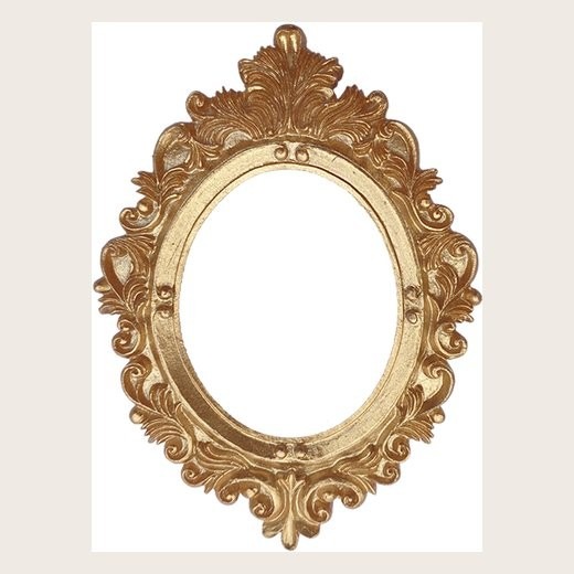 Gold baroque oval