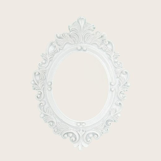 White baroque oval