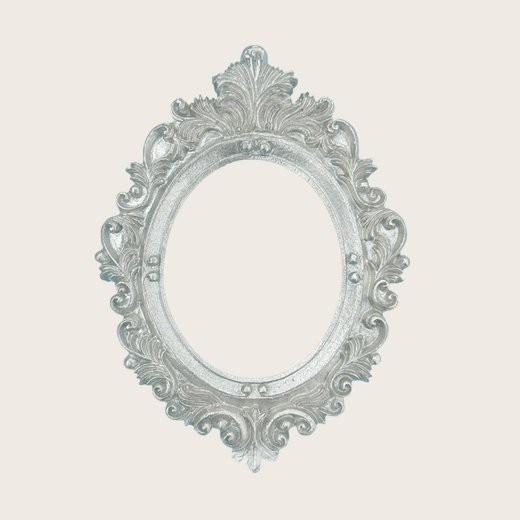 Silver baroque oval
