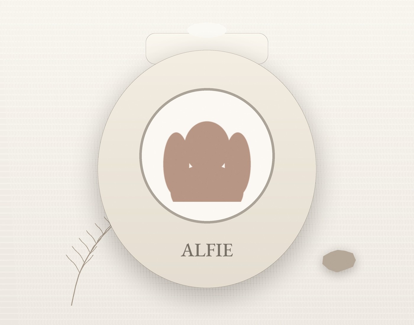 Alfie's ceramic portrait urn